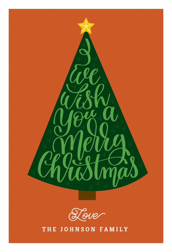 Christmas tree - christmas card