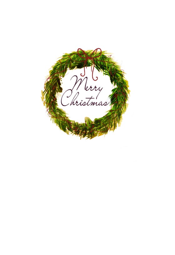Christmas wreath - christmas card