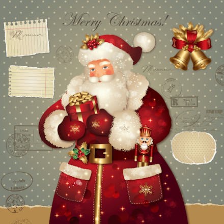 Classic Santa - Tarjeta De Navidad