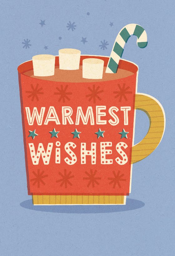 Cocoa & marshmallows -  tarjeta de navidad