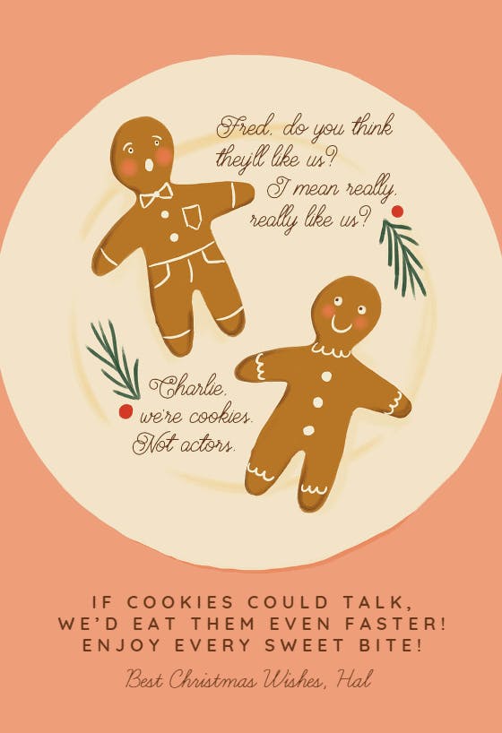 Cookie time -  tarjeta de navidad