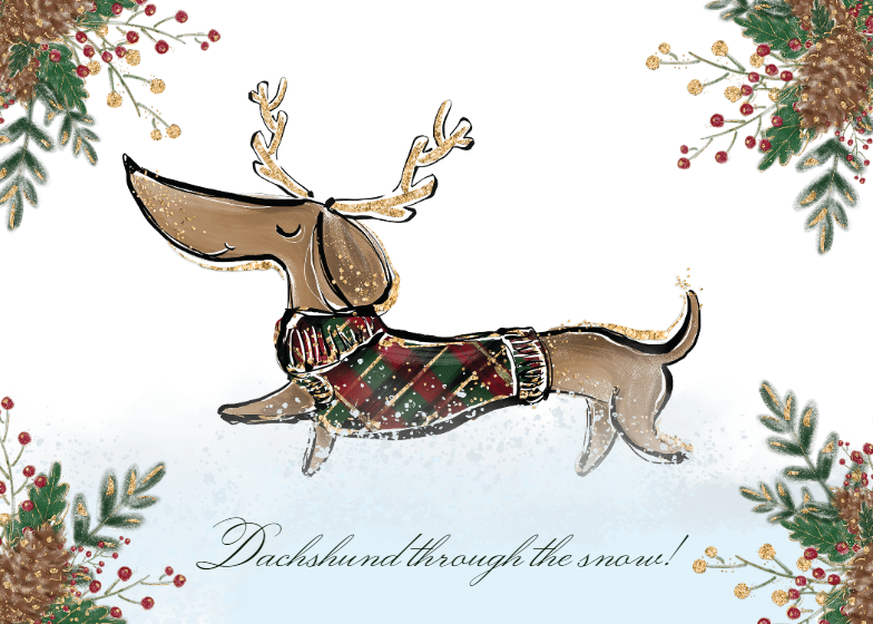 Dachshund - Christmas Card | Greetings Island