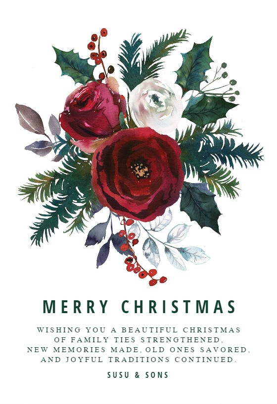 December roses - christmas card