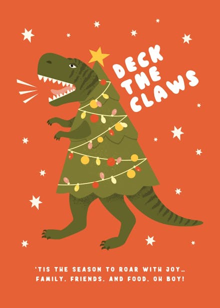 Deck the claws - christmas card