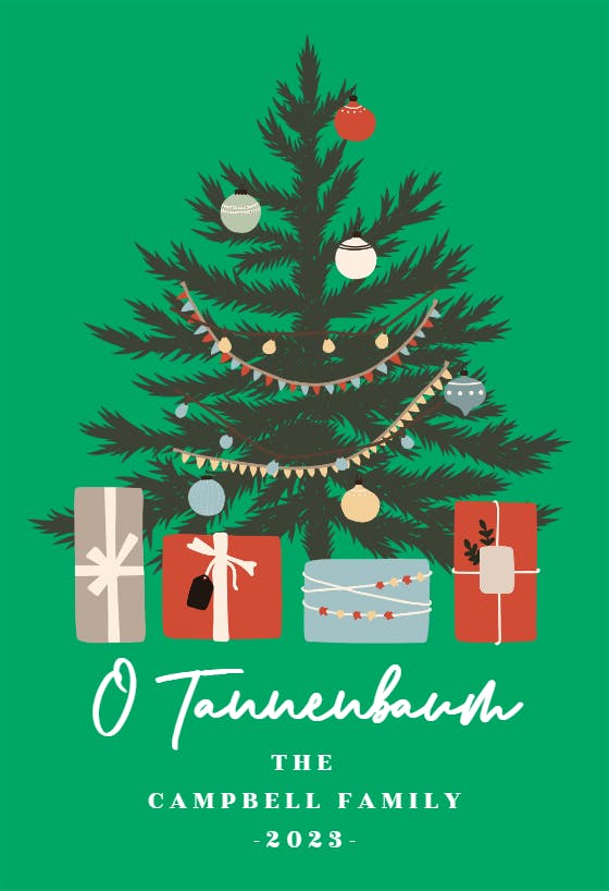 Doodle christmas tree -  tarjeta de navidad