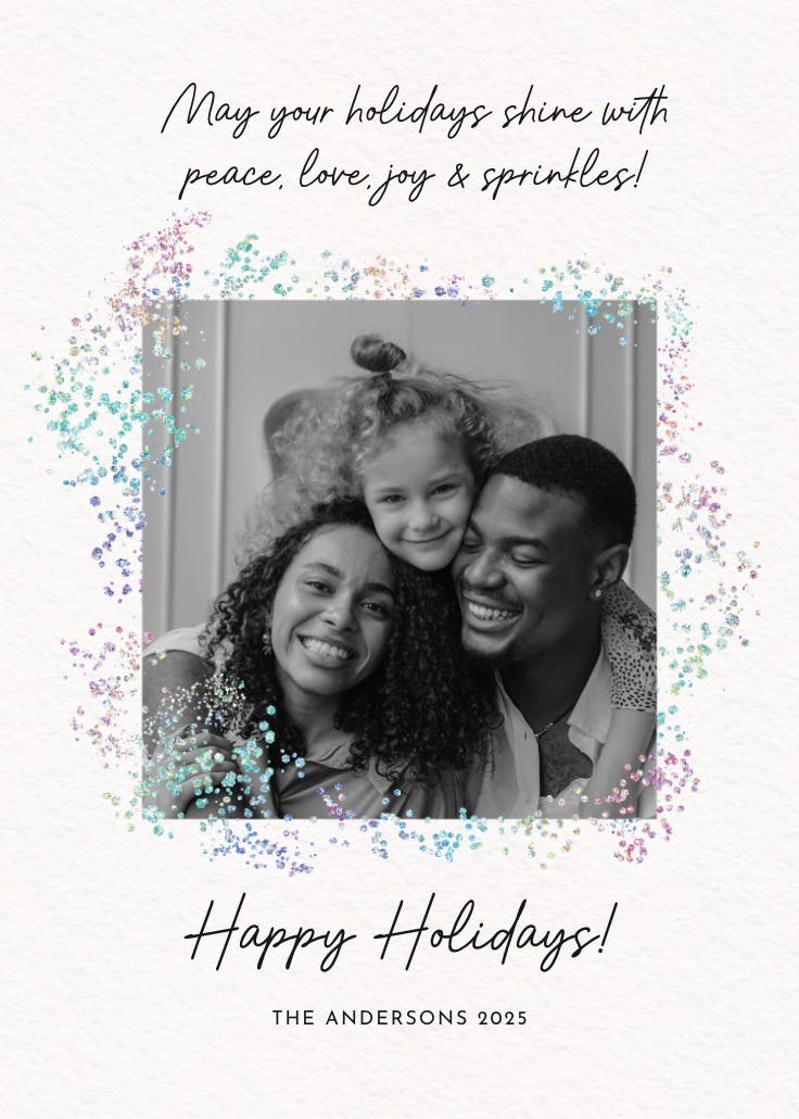 Decadent glitz photo - tarjeta de navidad