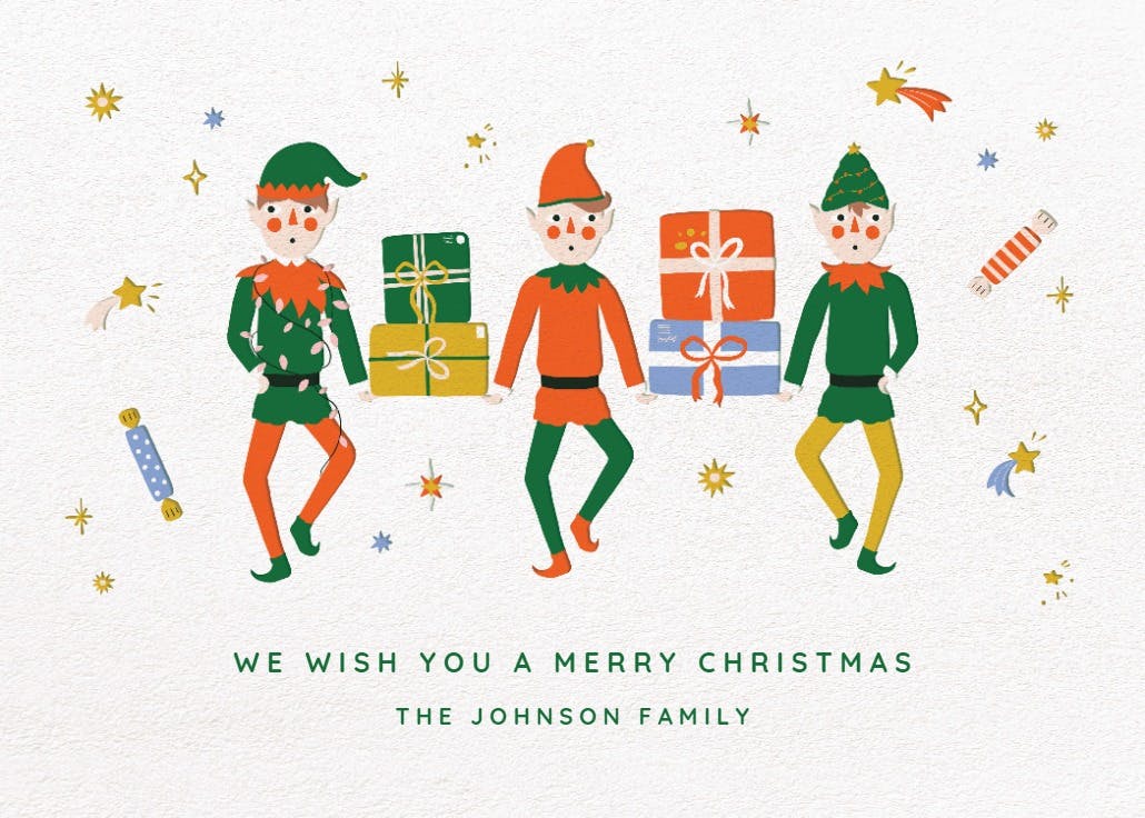 Elf dance - christmas card