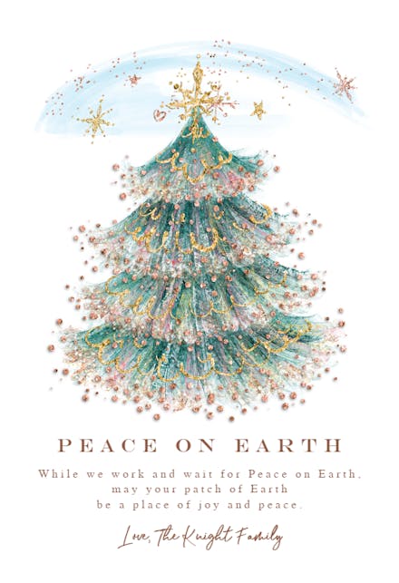 Fantasy Tree - Tarjeta De Navidad