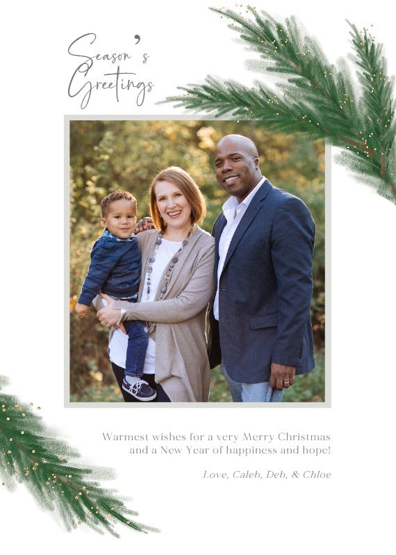 Festive family - christmas card
