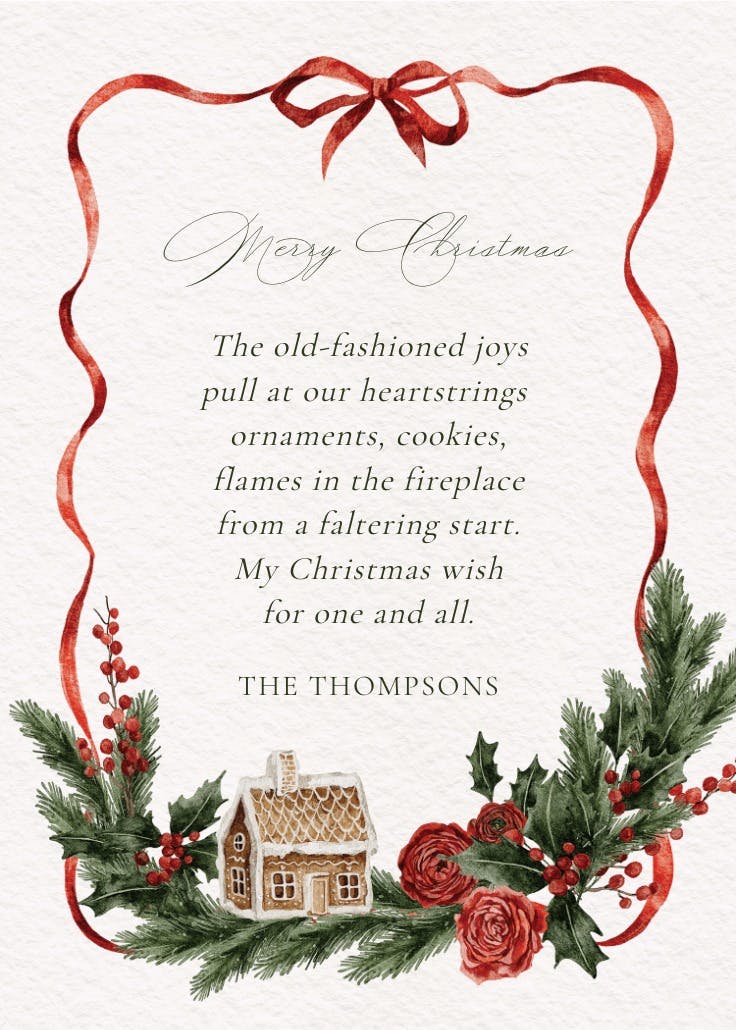 Festive frills - tarjeta de navidad