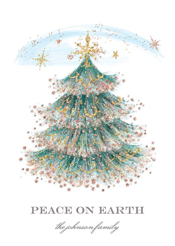 Glitter tree - new year card