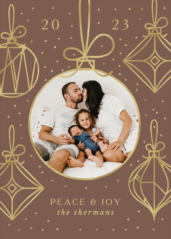Gold peace - christmas card
