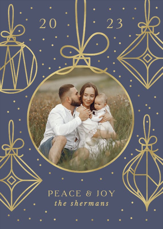 Gold peace -  tarjeta de navidad