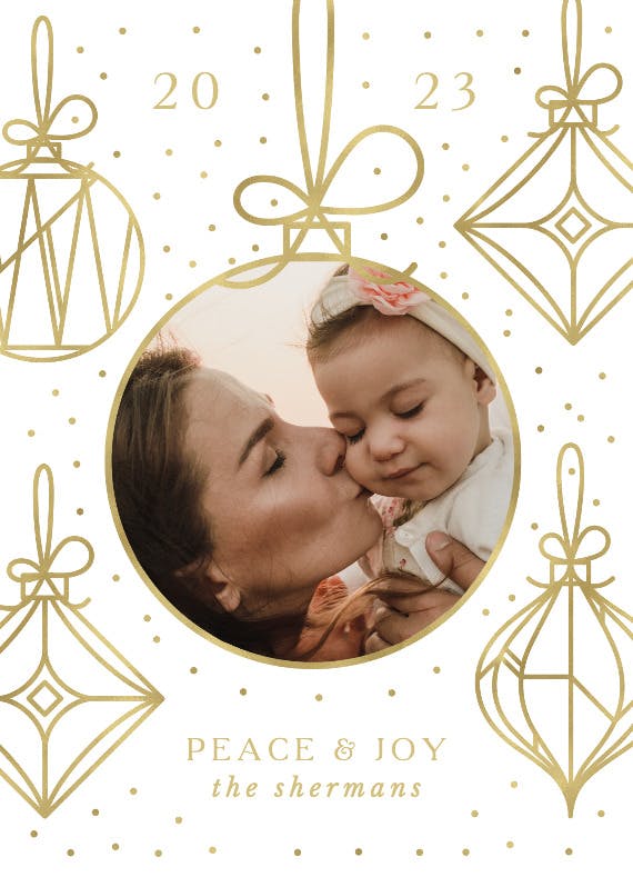 Gold peace - christmas card