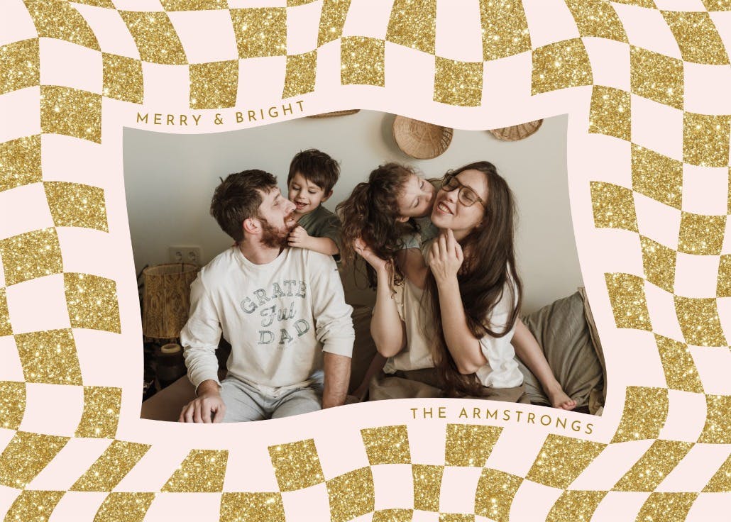 Groovy style holiday - tarjeta de navidad