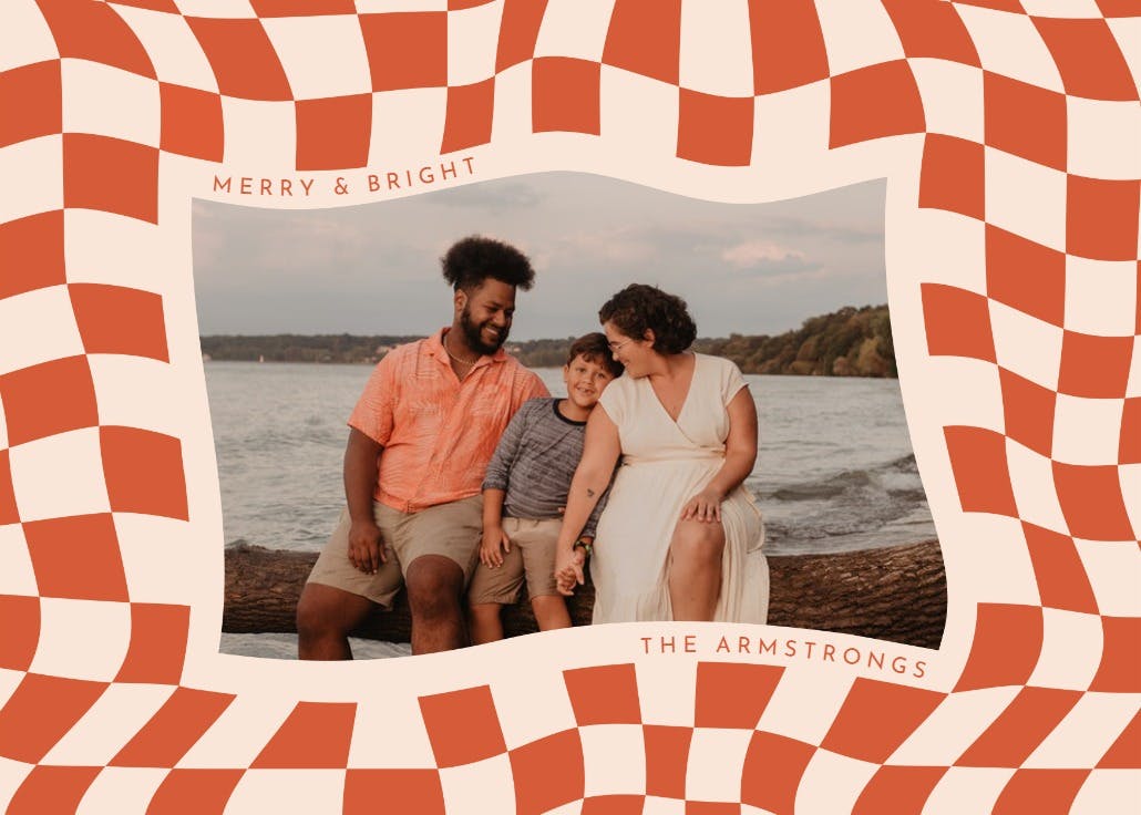 Groovy style holiday - tarjeta de navidad