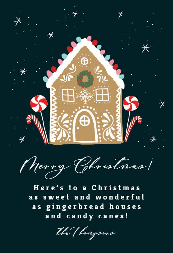 Ho-ho-home -  tarjeta de navidad