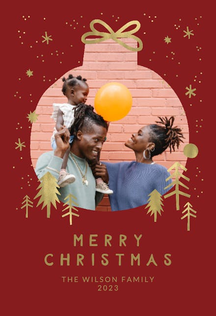 Holiday Ball frame - Holidays Card