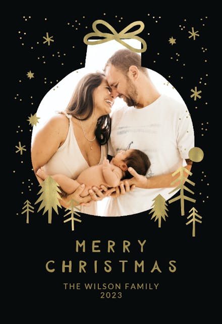 Holiday Ball frame - Christmas Card