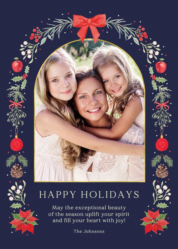 Holiday berries - holidays card