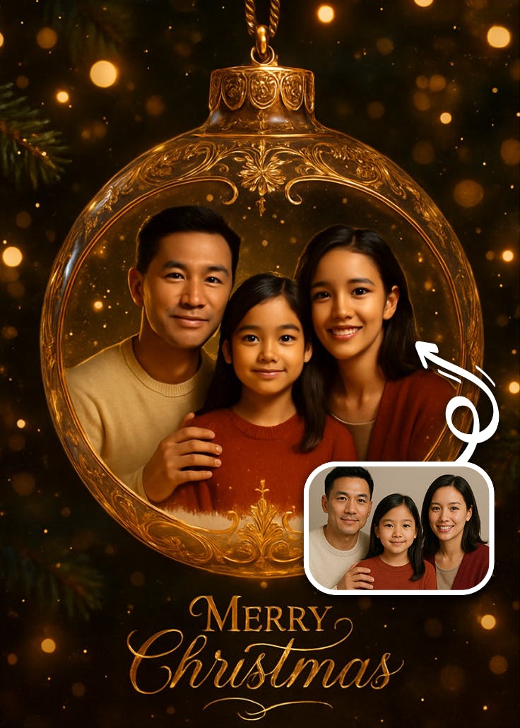 Holiday crystal balls - tarjeta de navidad