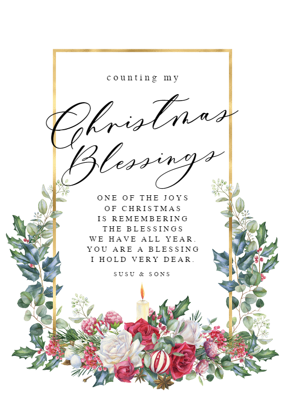 Pretty Poinsettias - Christmas Card | Greetings Island
