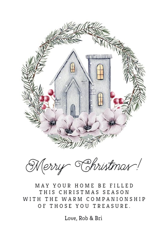 Holiday home - christmas card