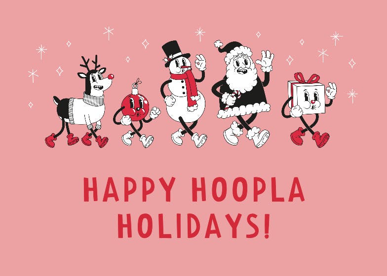 Holiday hoopla -  tarjeta de navidad