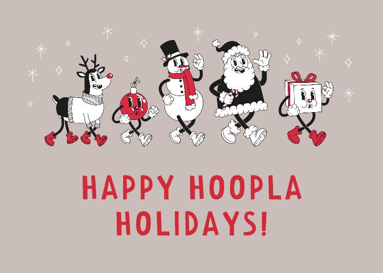 Holiday hoopla - christmas card