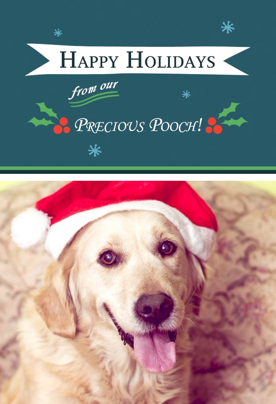 Holiday hound - christmas card