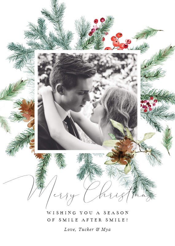 Holiday hugs - christmas card