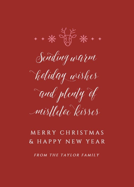 Holiday wishes - christmas card