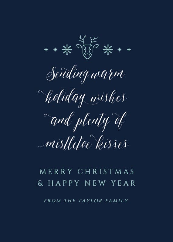 Holiday wishes - christmas card