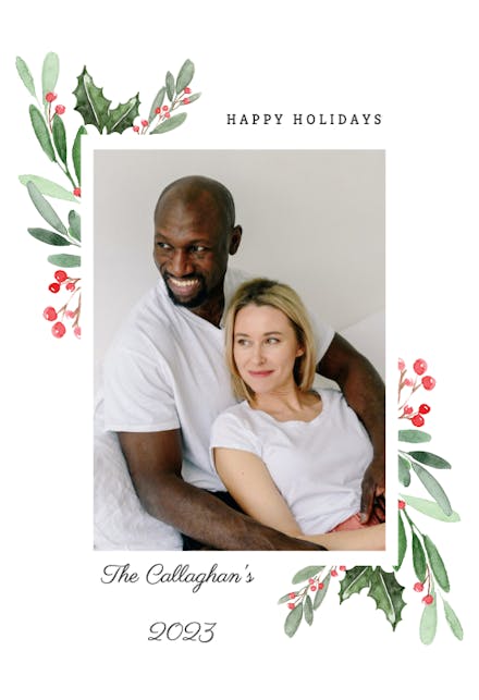 Holidays greenery - Tarjeta De Navidad