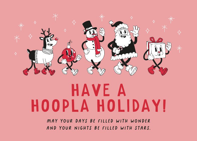 Hoopla holidays - christmas card