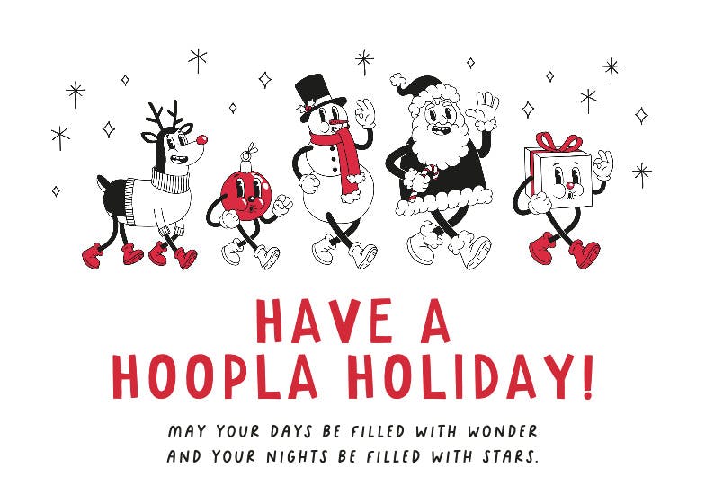 Hoopla holidays -  tarjeta de navidad