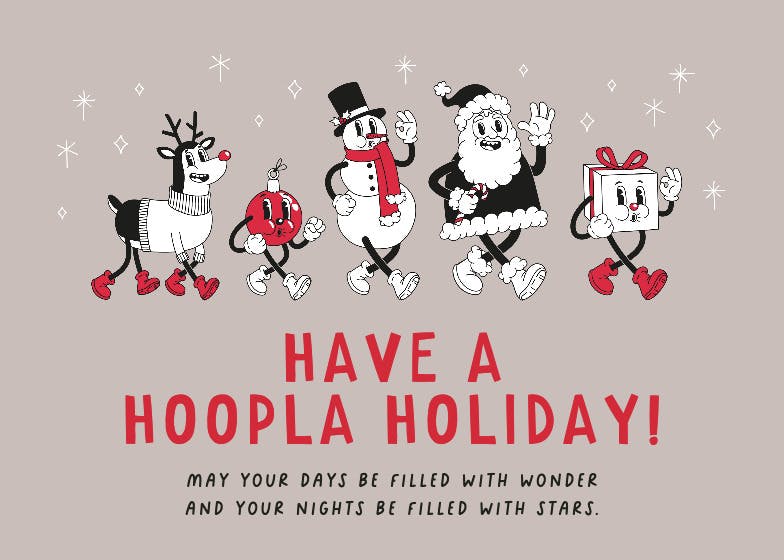 Hoopla holidays - christmas card