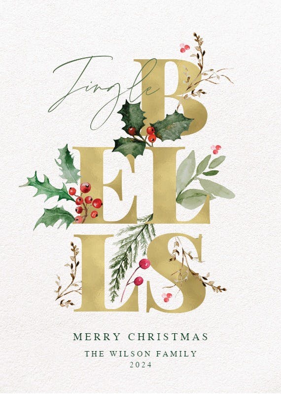 Jingle bells - christmas card
