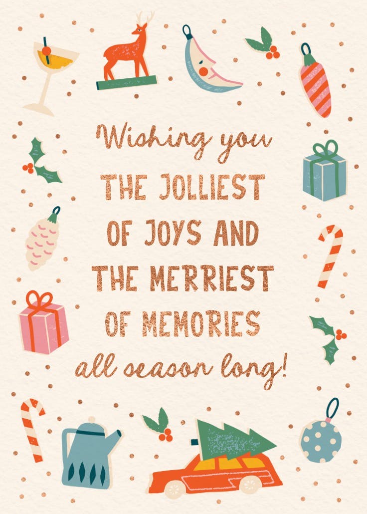 Jolly folk - tarjeta de navidad