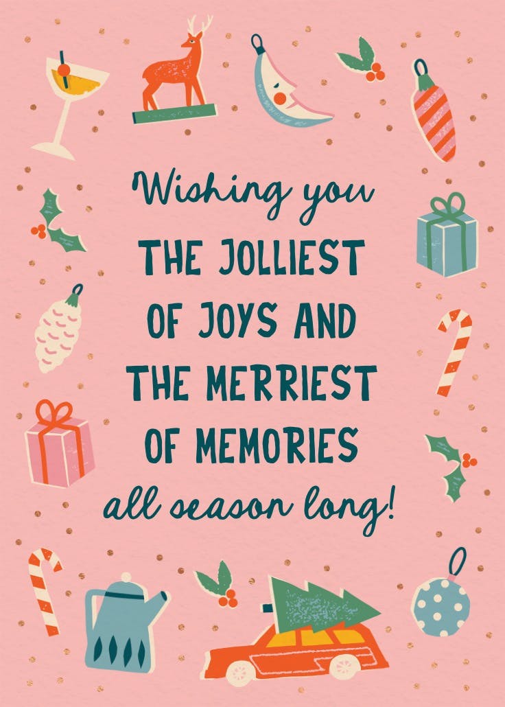 Jolly folk - tarjeta de navidad