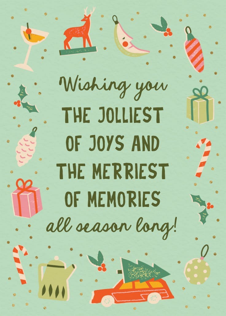 Jolly folk - tarjeta de navidad