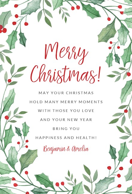 Jolly Holly - Tarjeta De Navidad