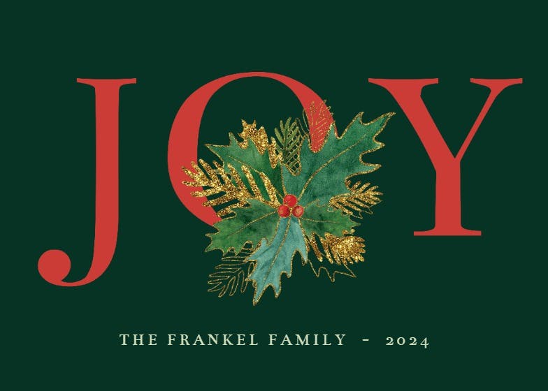 Joy - tarjeta de navidad