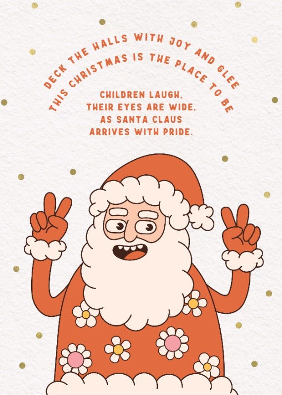 Joy and glee - christmas card