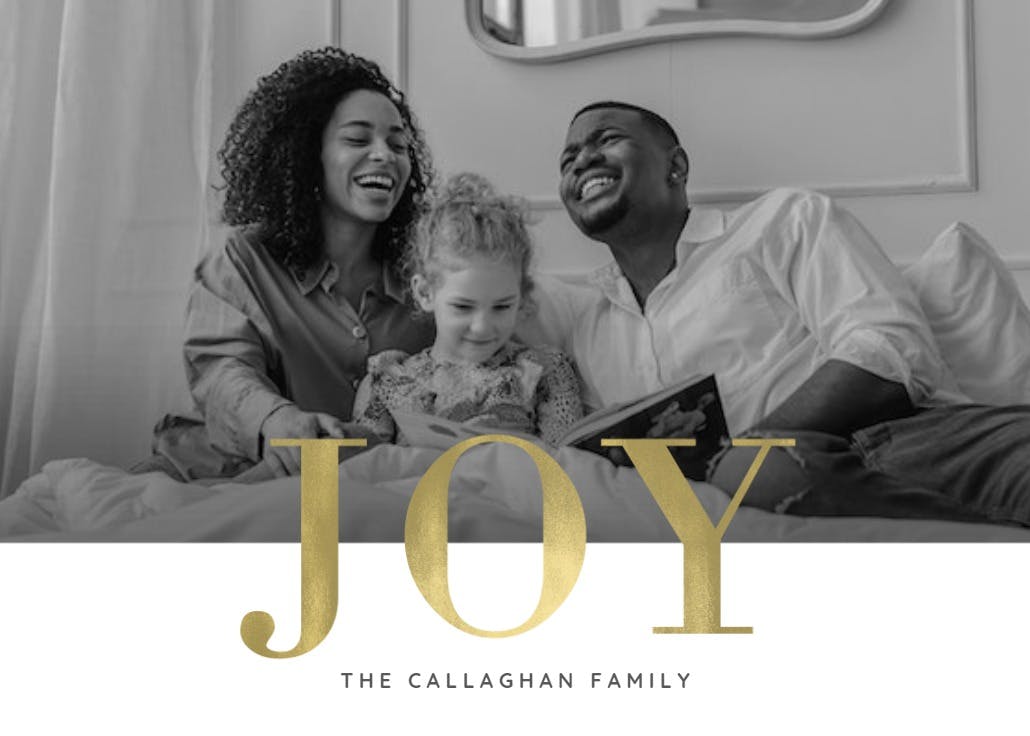 Joy is gold - christmas card