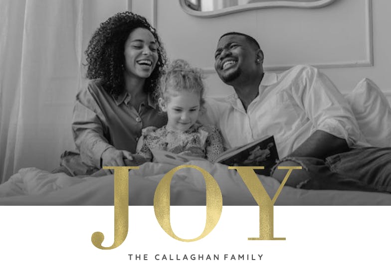 Joy is gold - christmas card