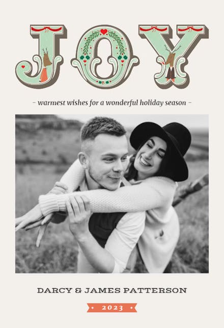 Joy lettering - Tarjeta De Navidad