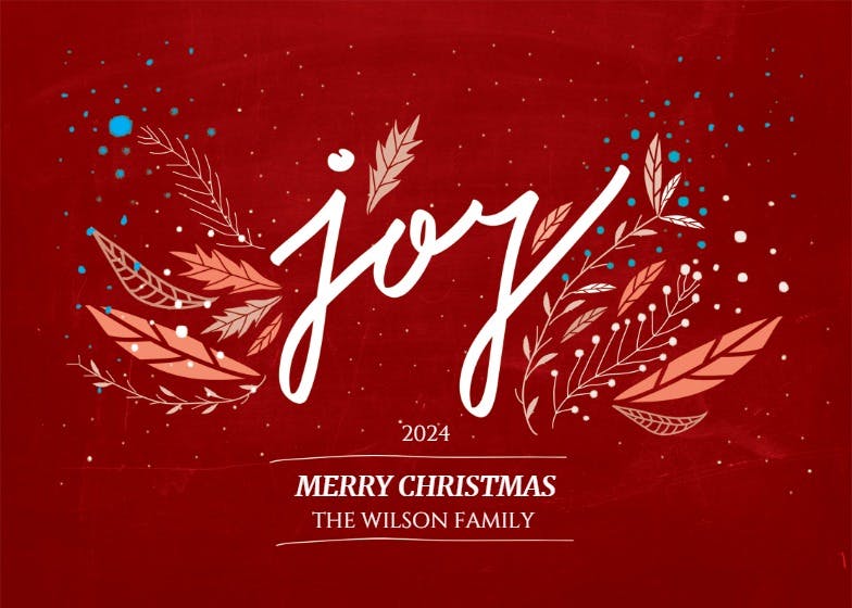 Joy of christmas - holidays card