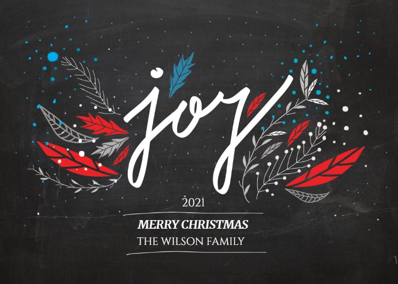 Joy of christmas - christmas card