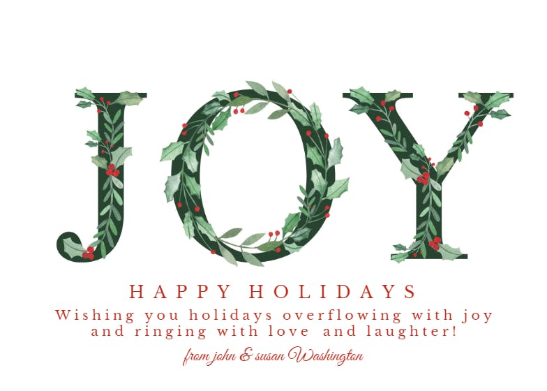 Joyful & bright - christmas card